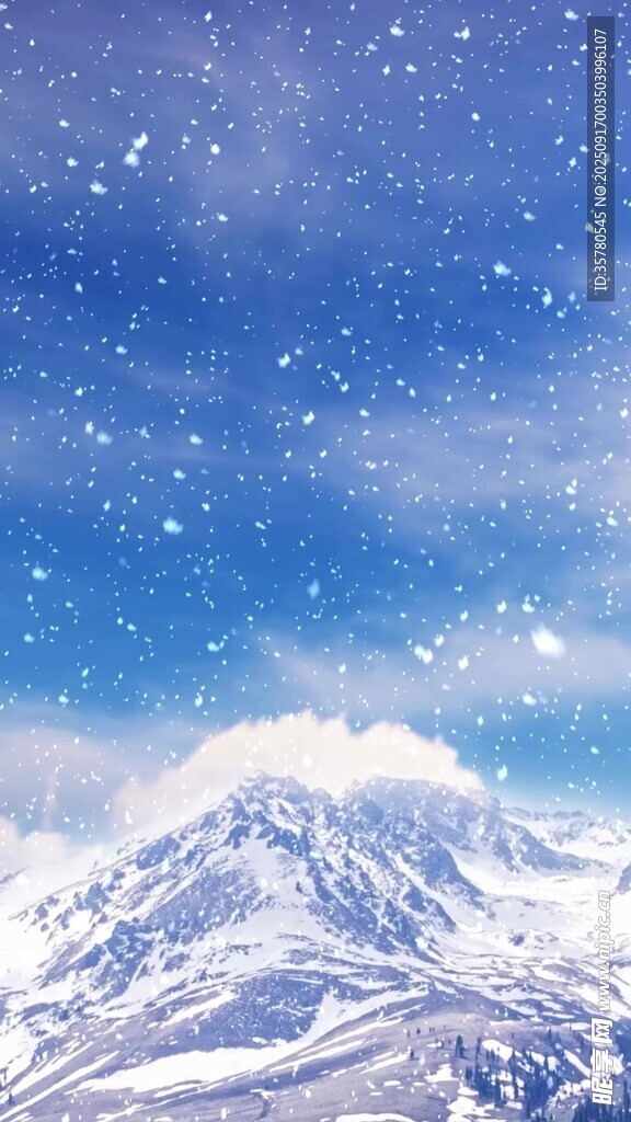 雪山星空美景