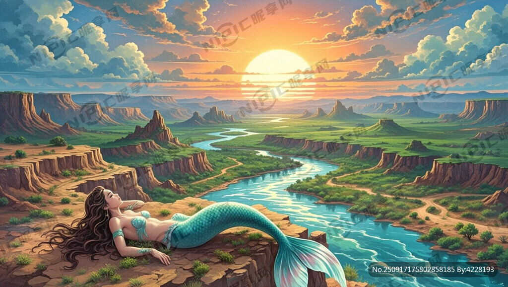 美人鱼躺在长河落日圆 绿洲