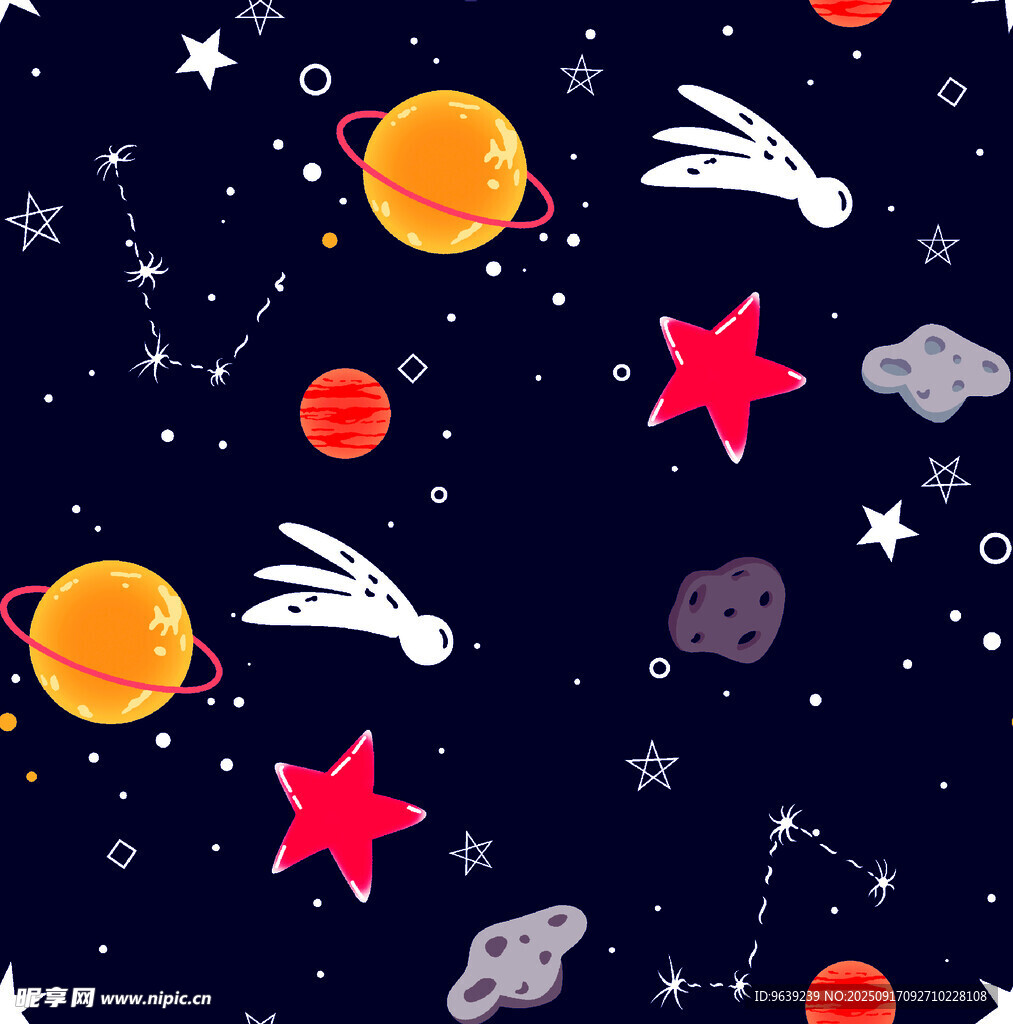 梦幻宇宙星空图案设计