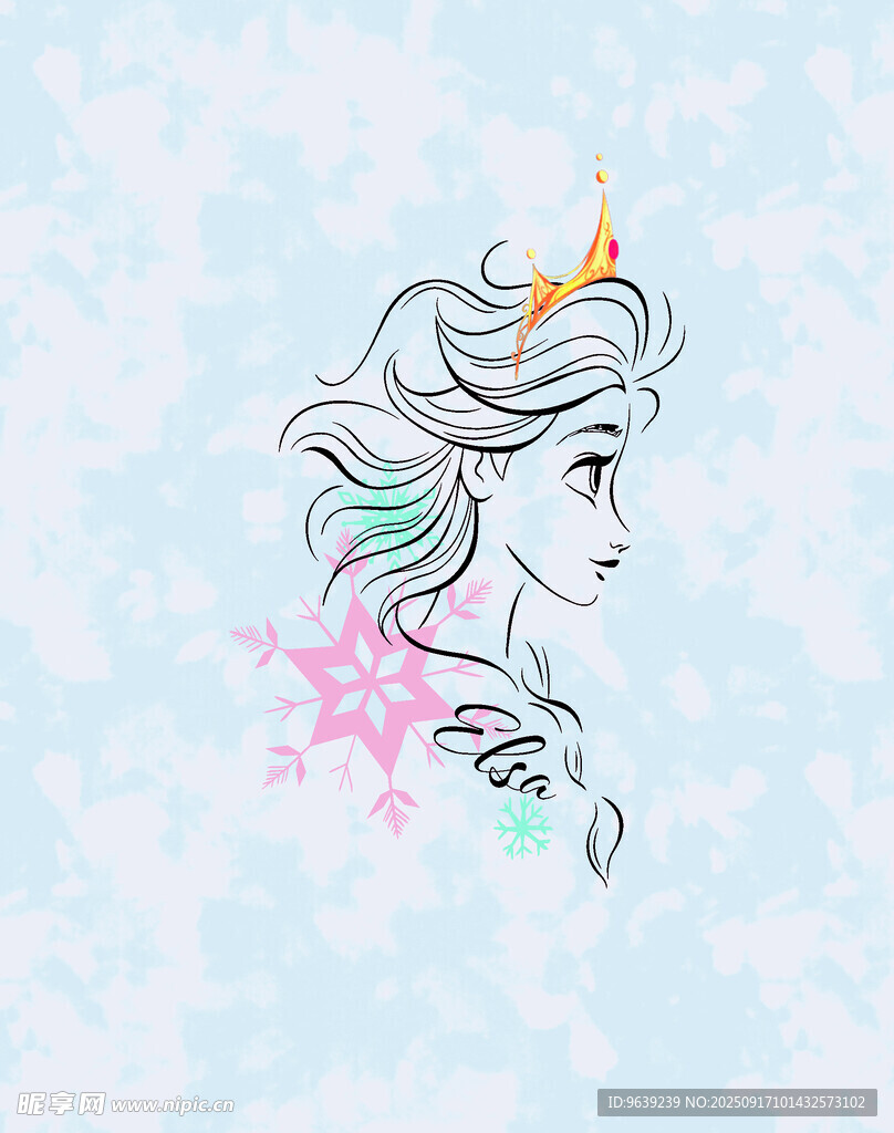梦幻独角兽少女插画