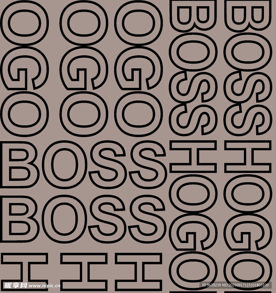 BOSS品牌图案纹理