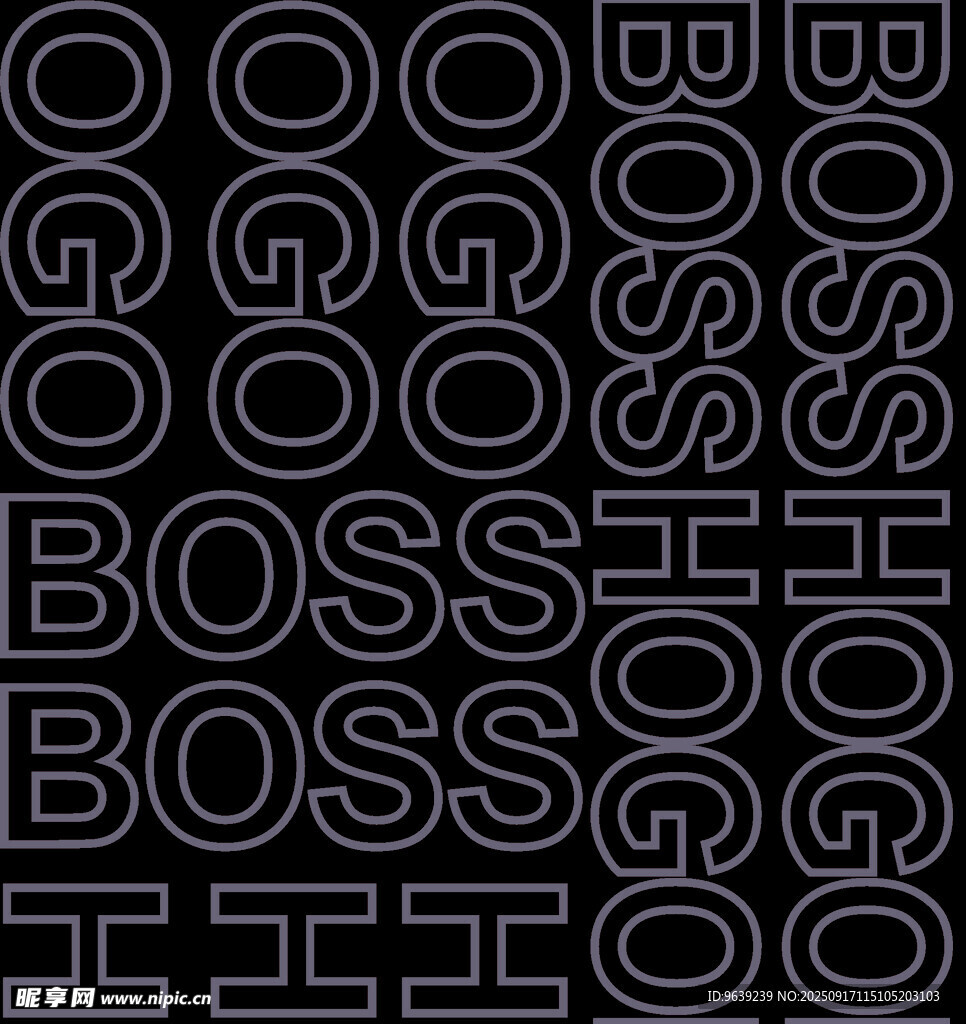 BOSS品牌图案纹理设计