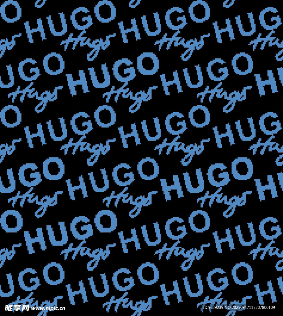 HUGO品牌文字图案背景