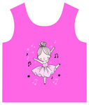 粉色芭蕾女孩儿童背心图案