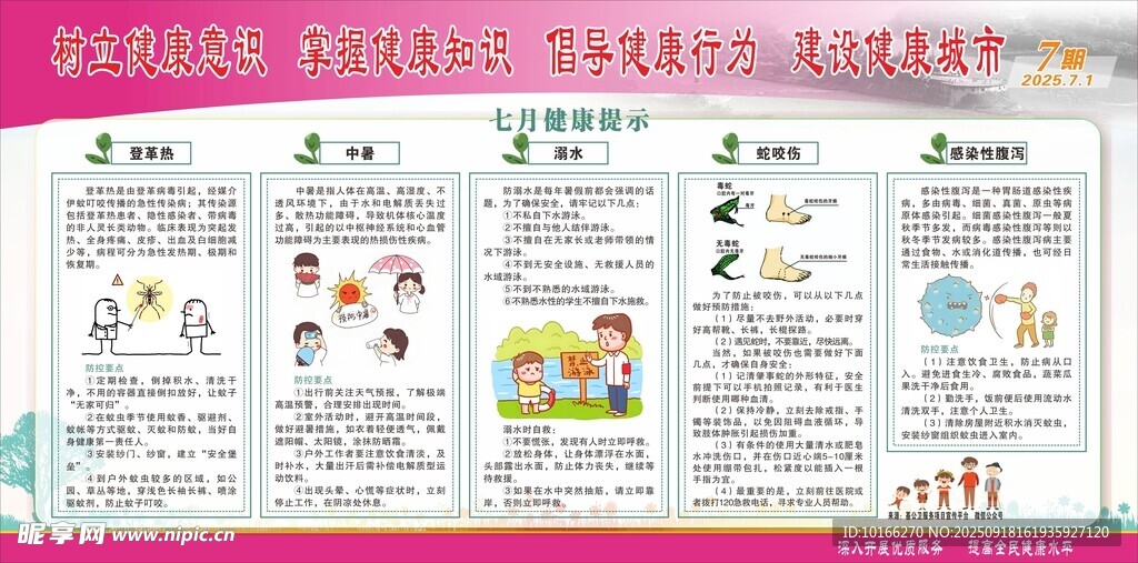登革热 中暑 溺水 蛇咬伤 感
