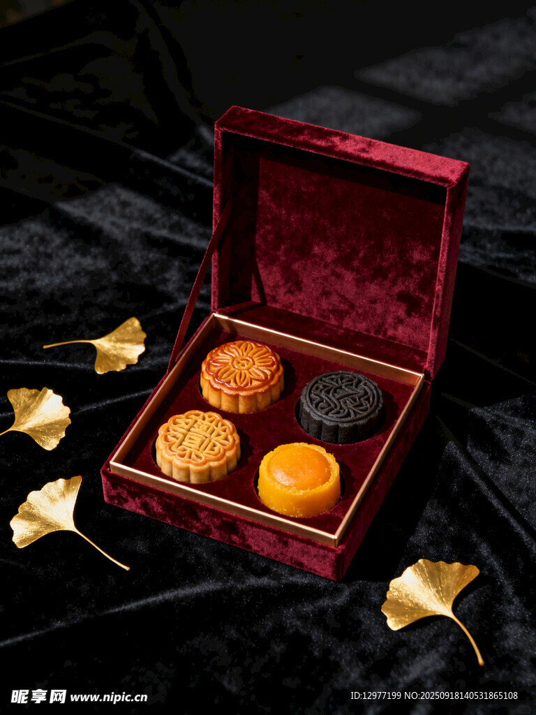精致礼盒装美味传统月饼