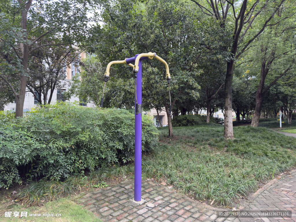 公园中的户外健身器材
