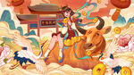 牛年财神送宝