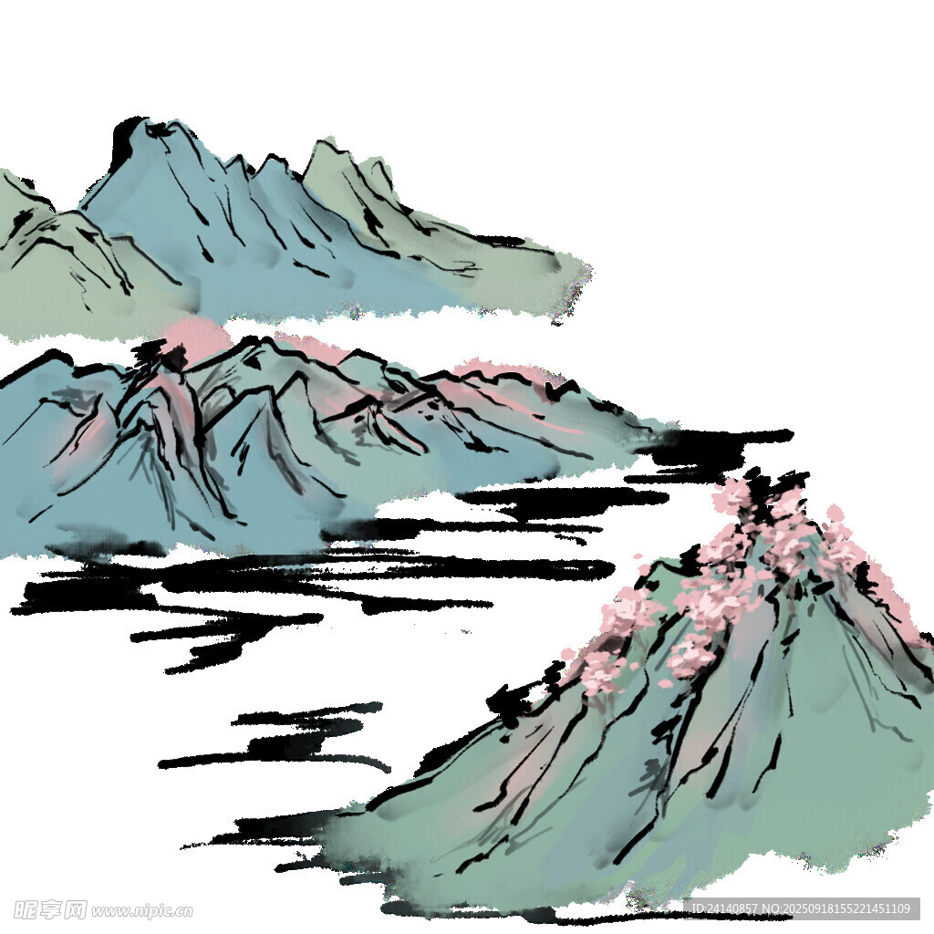 水墨山水间的诗意景致