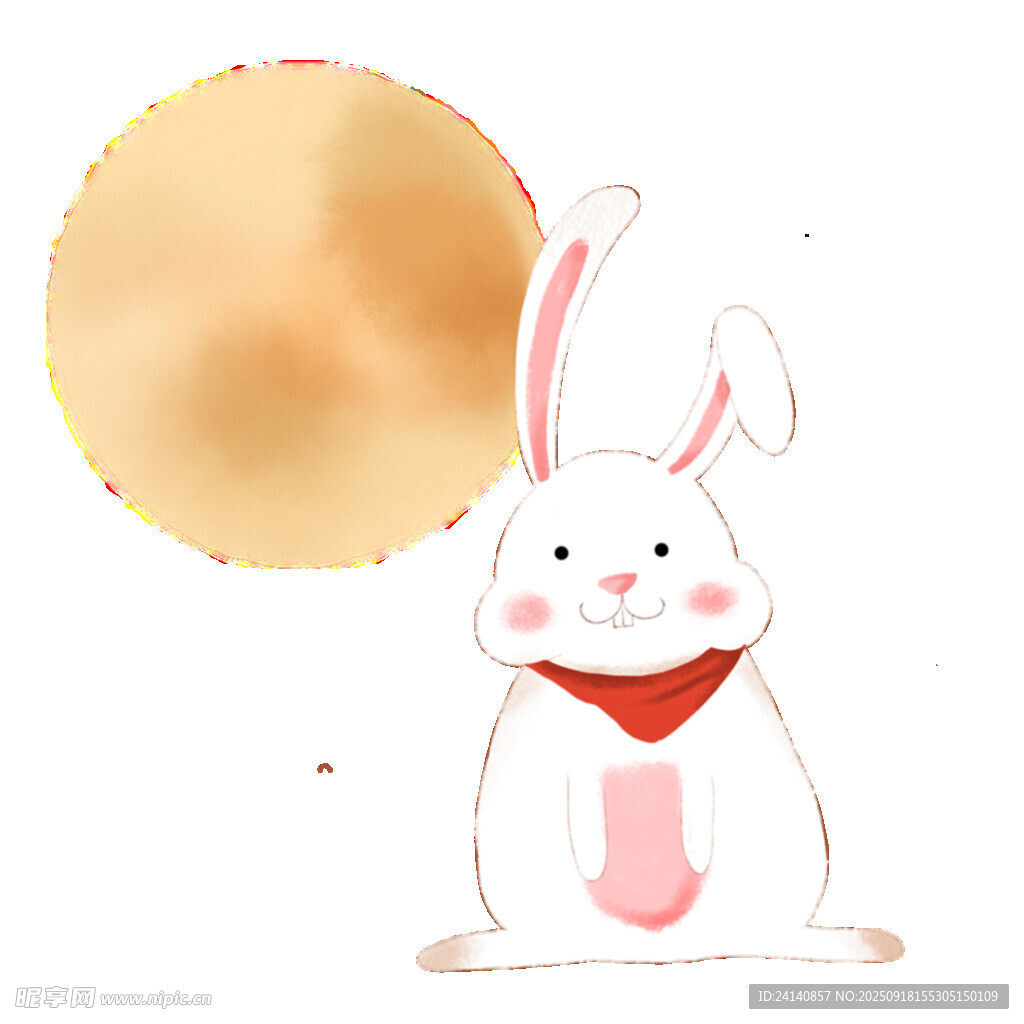 白兔望月