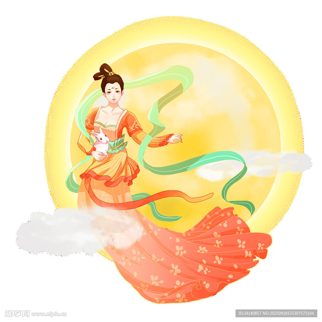 嫦娥奔月插画