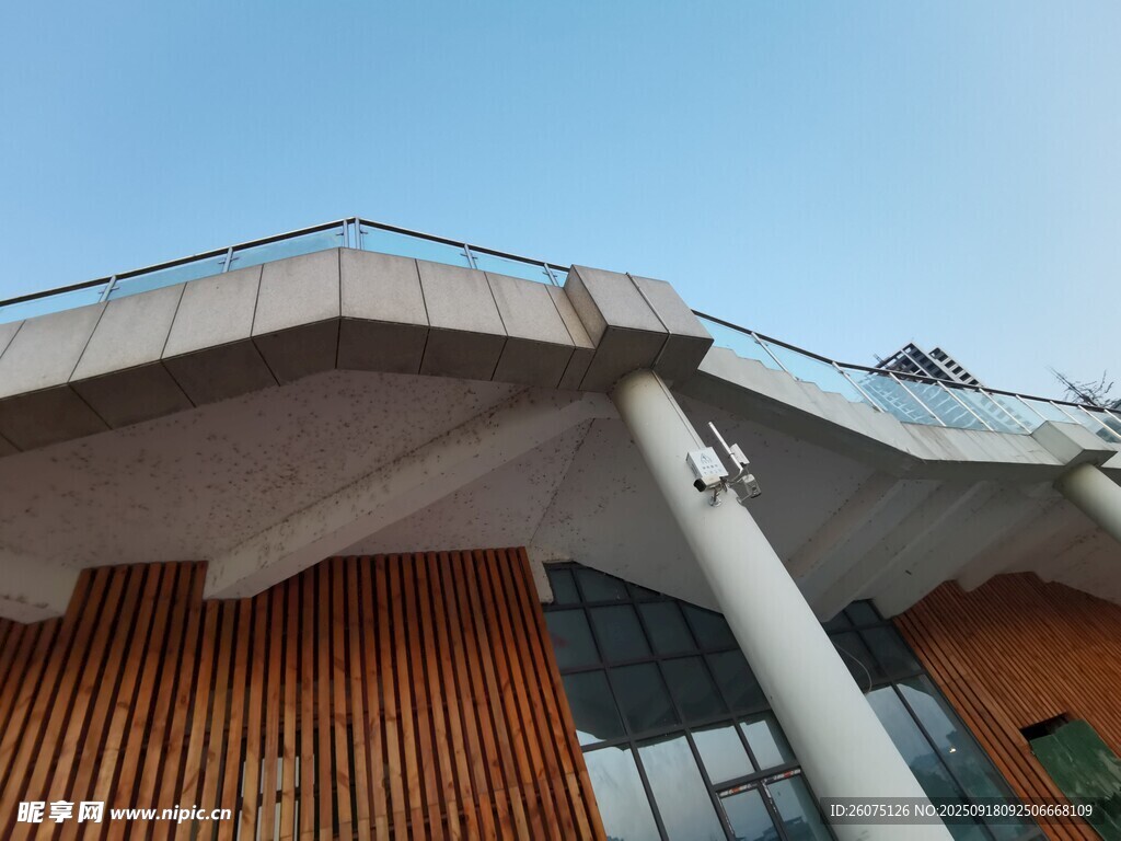 现代风格建筑外观特写