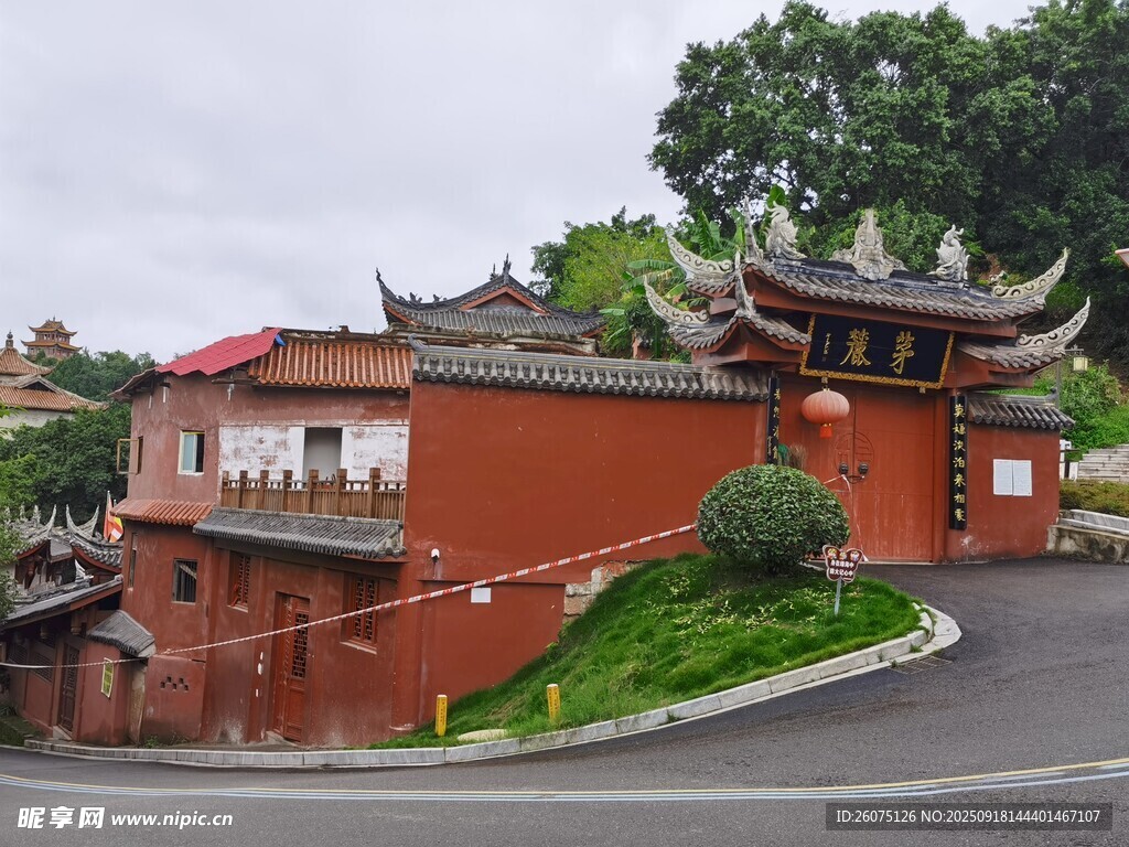 中式红墙古建筑景观