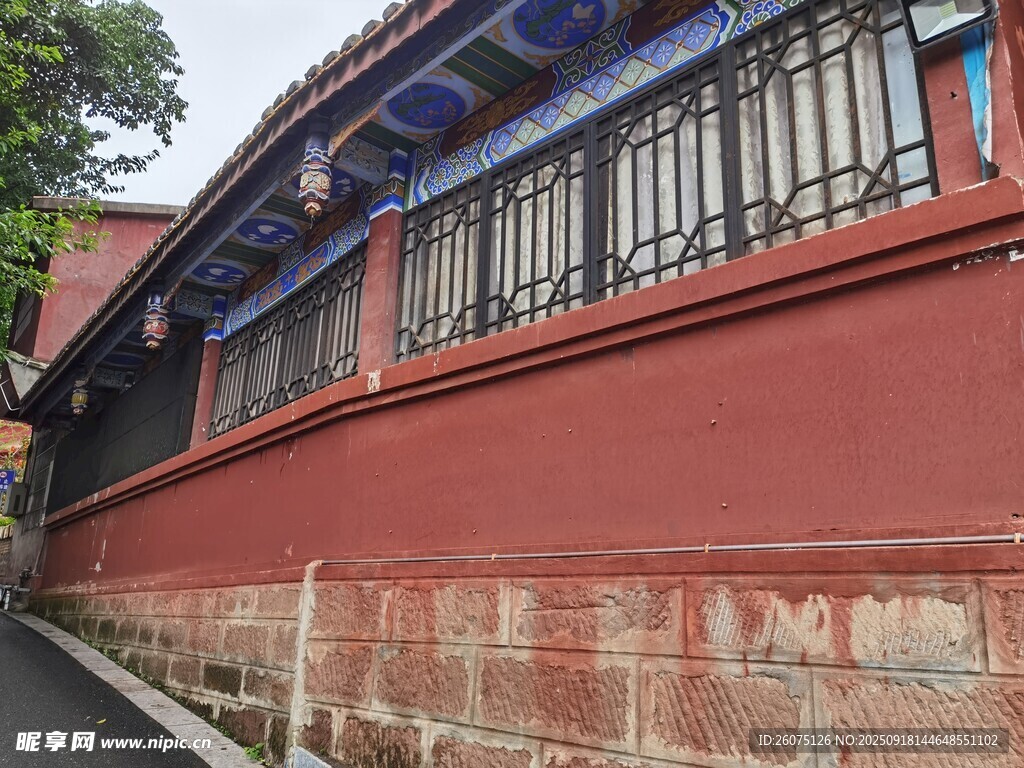 红墙古建中式韵味景致