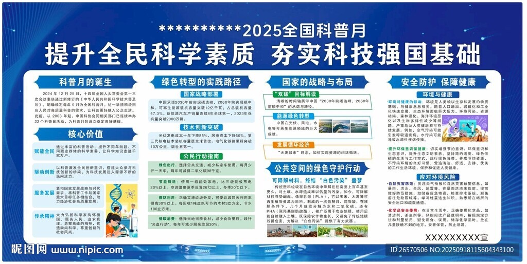 提升全民科学素质宣传栏