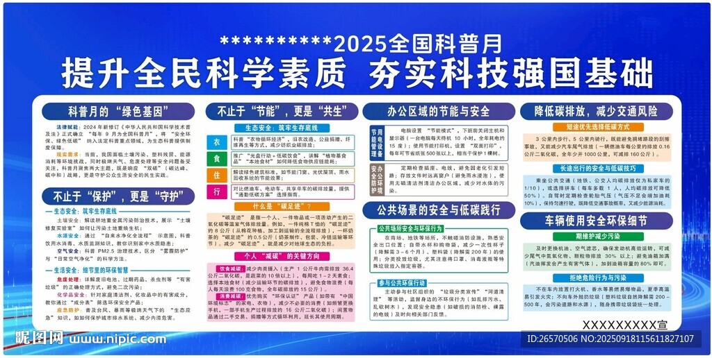 全民科学素质提升宣传海报