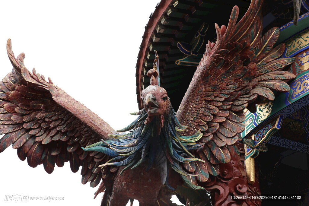 奇幻展翅神兽雕塑