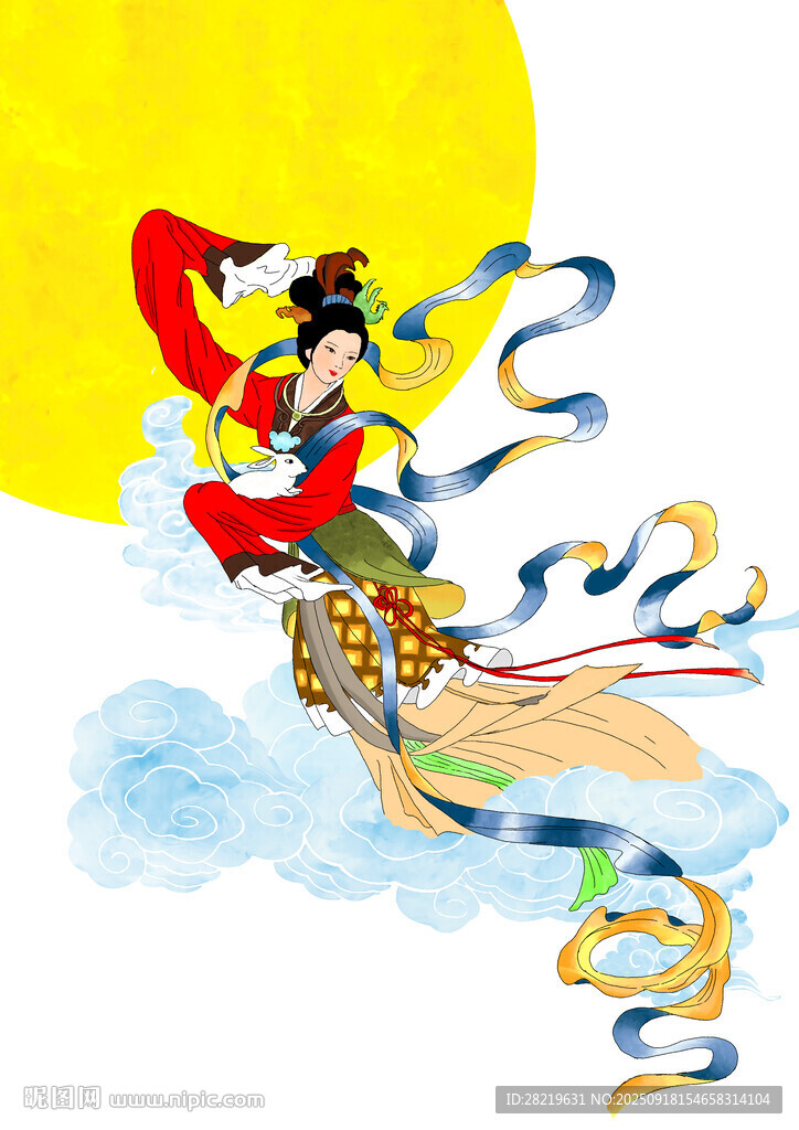 奔月壁画