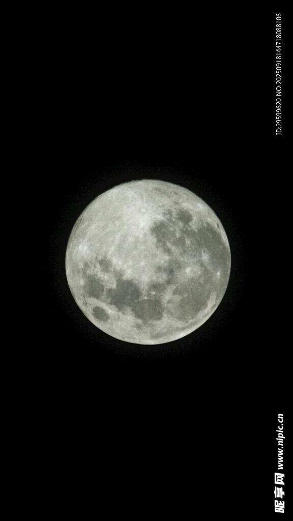 夜空中的皎洁明月