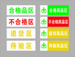 药品分区标识牌展示