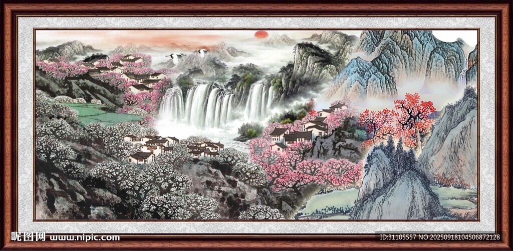 山水国画风景图