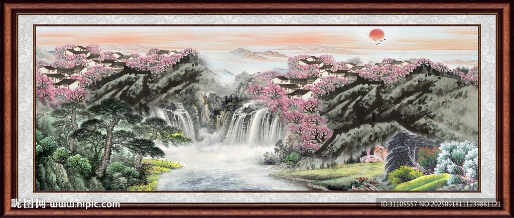 山水国画风景图