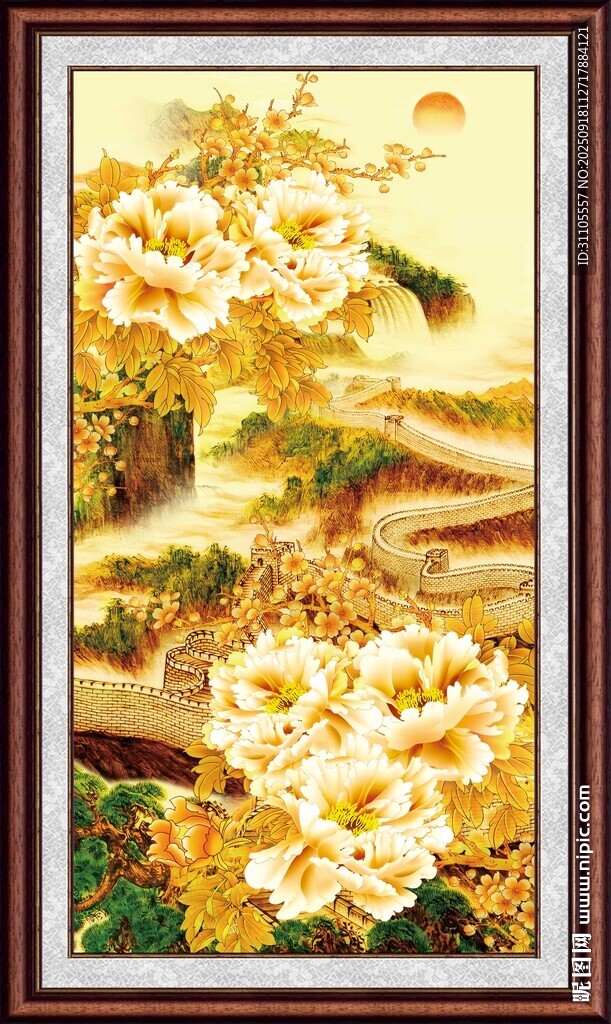 中式繁花装饰画
