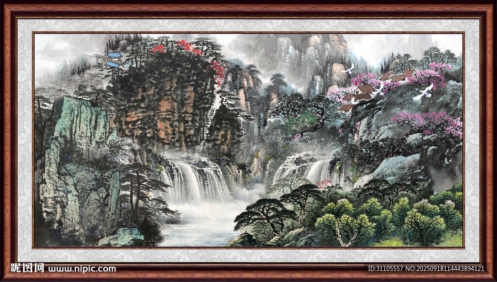 山水国画风景图