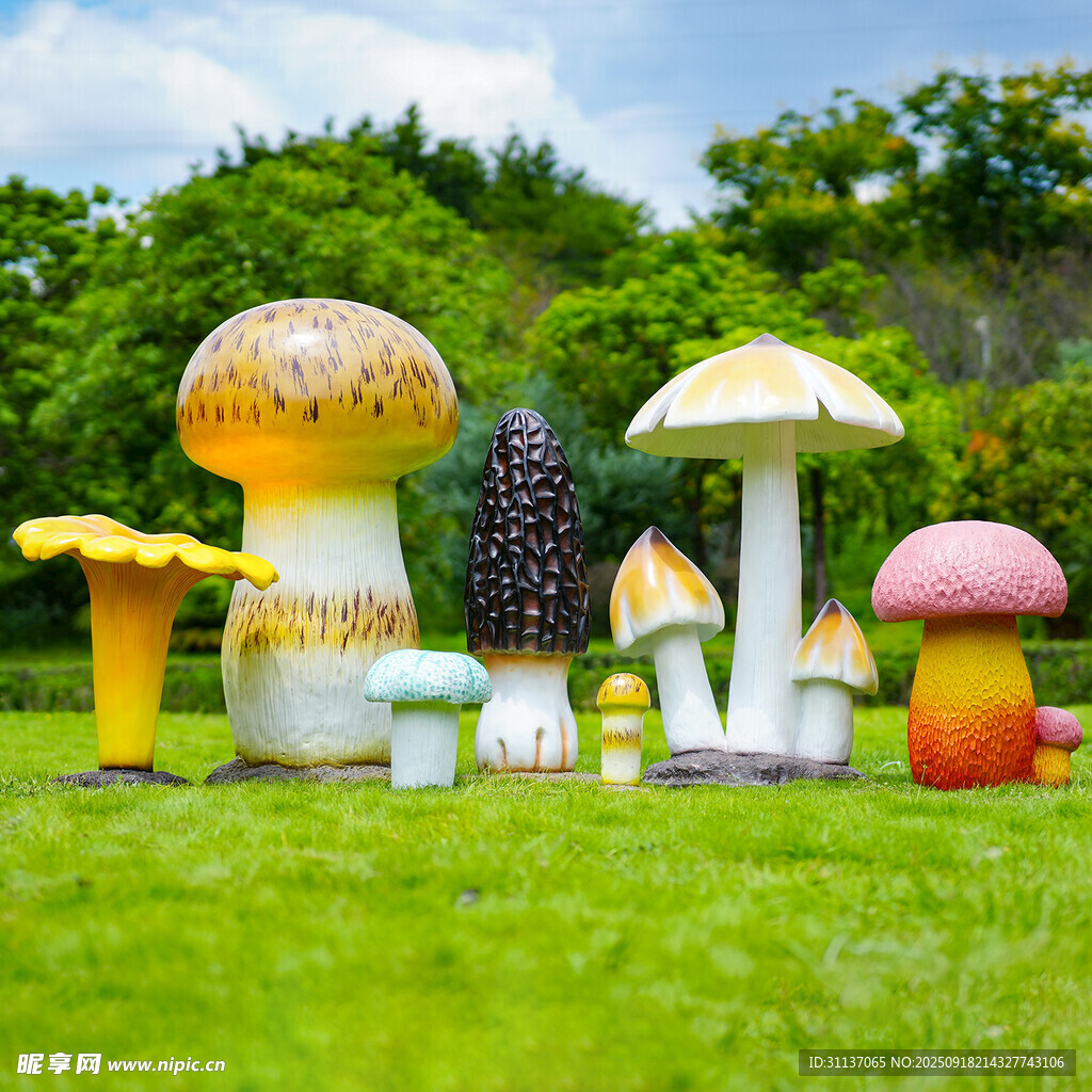 仿真野生菌蘑菇雕塑云南菌子摆件