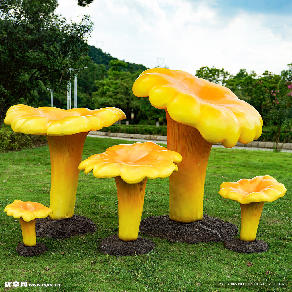 仿真野生菌蘑菇雕塑云南菌子摆件