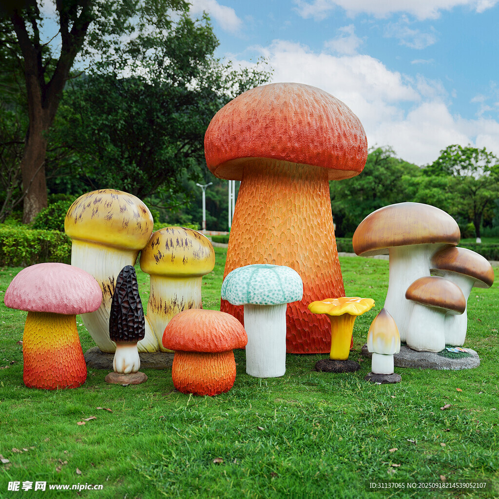 仿真野生菌蘑菇雕塑云南菌子摆件