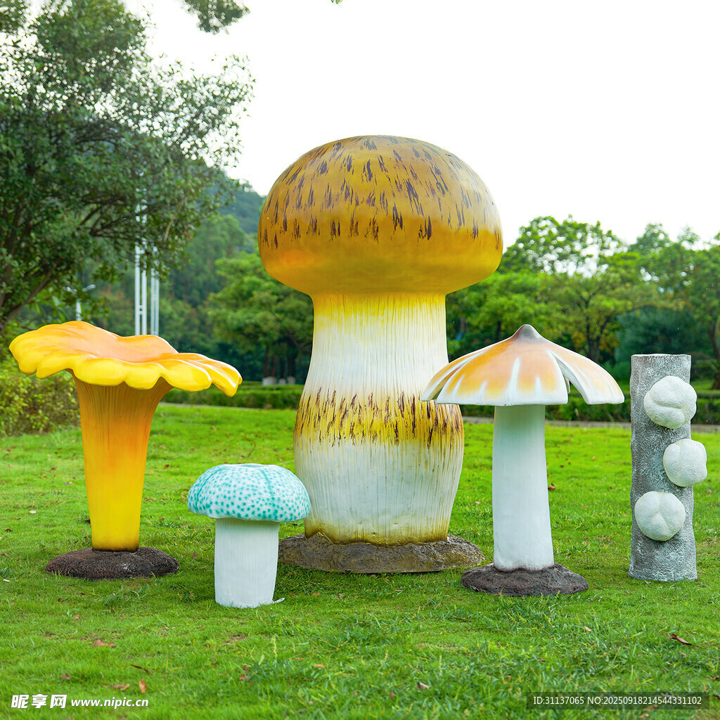 仿真野生菌蘑菇雕塑云南菌子摆件