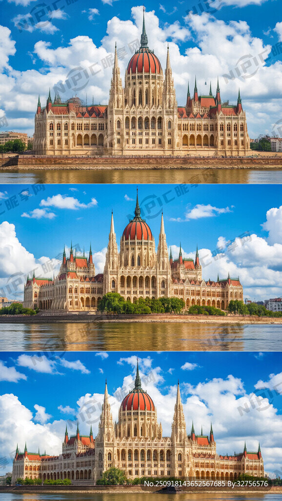 具有中日韩三个国家标志建筑的写