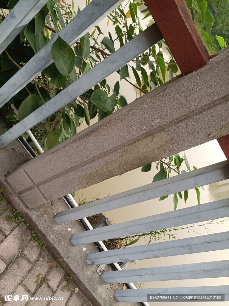 户外木质金属结合花架