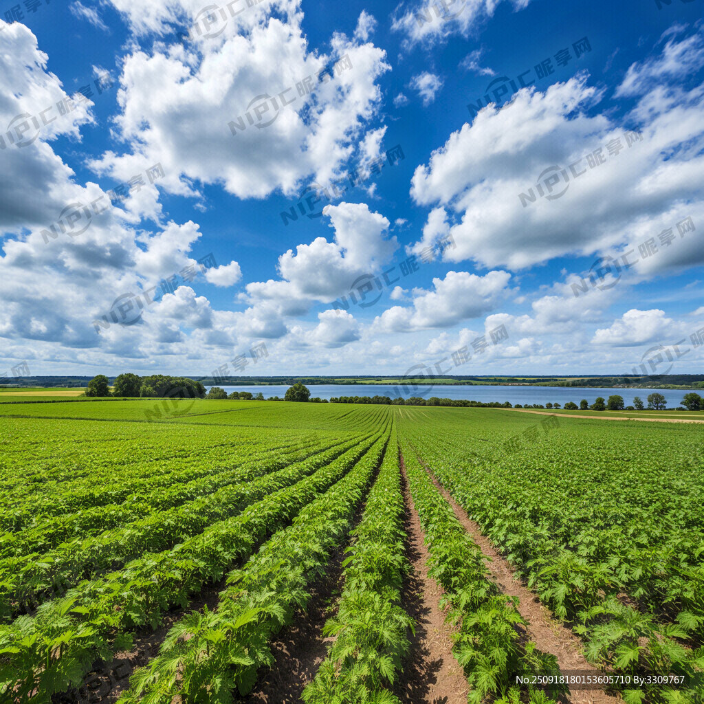 蓝天白云下的农业农村 