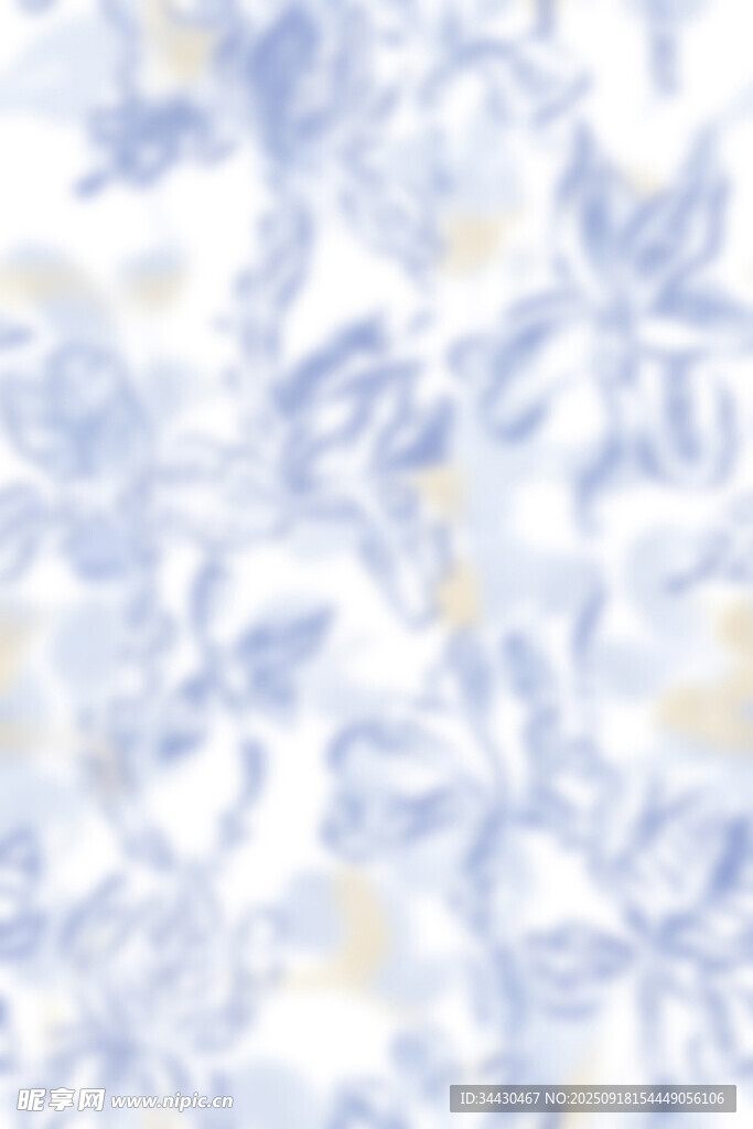 蓝白花卉图案纹理背景