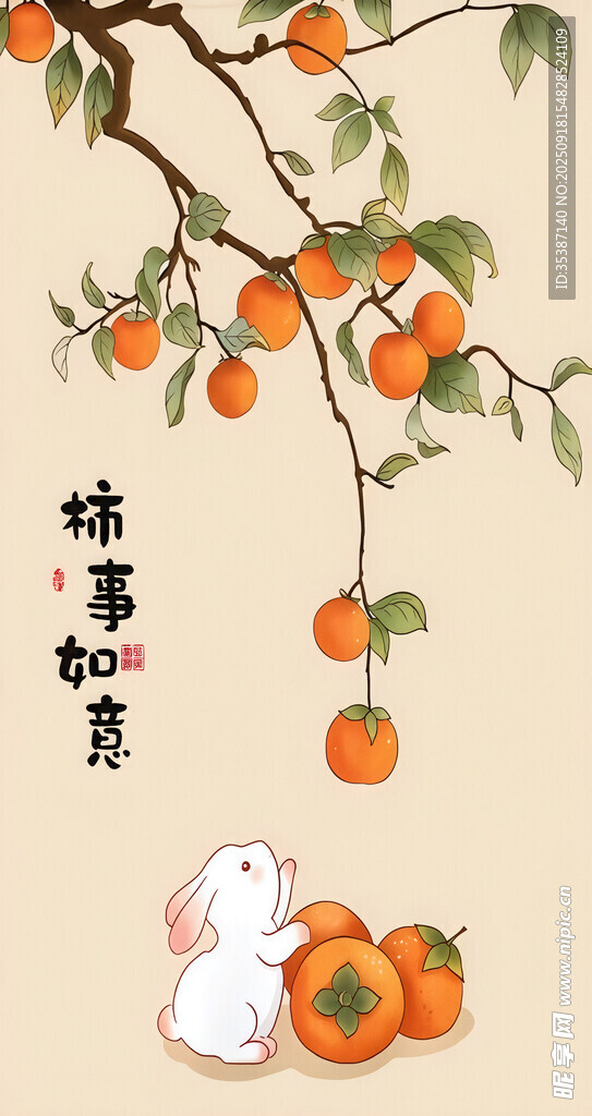 柿柿如意插画