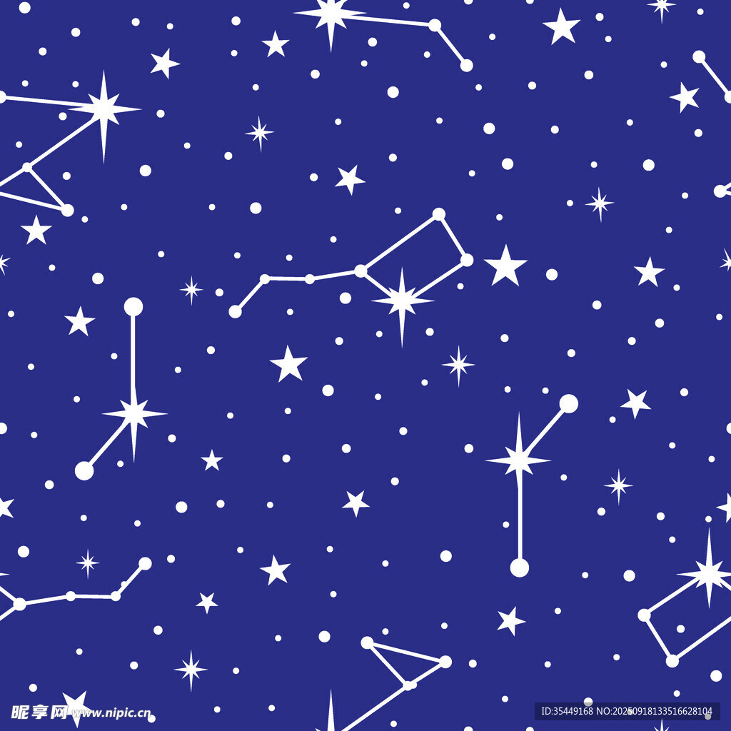 梦幻星空星座图案背景