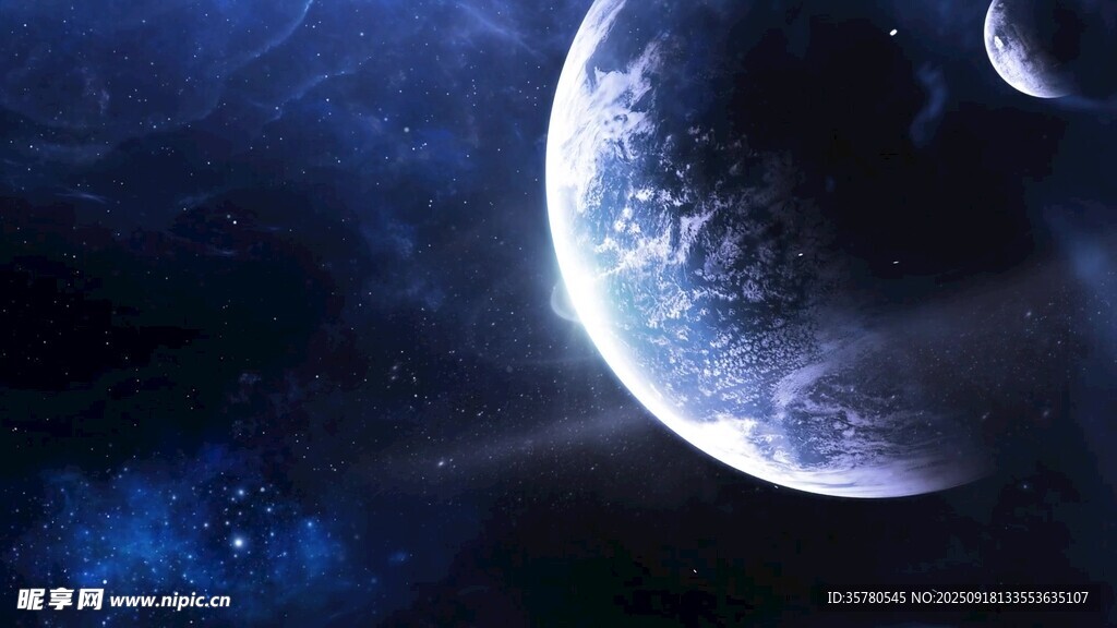 浩瀚宇宙中的美丽星球