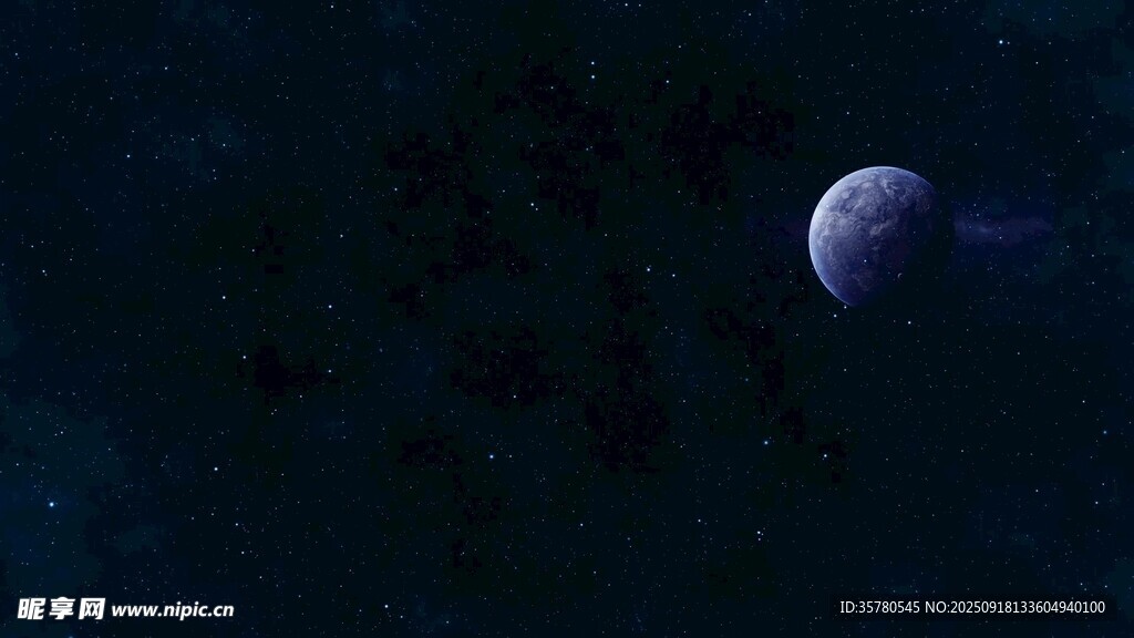 夜空中的神秘紫色星球