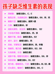 孩子缺乏维生素的表现
