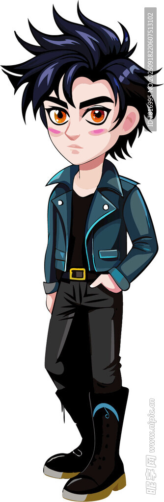 卡通男孩男人