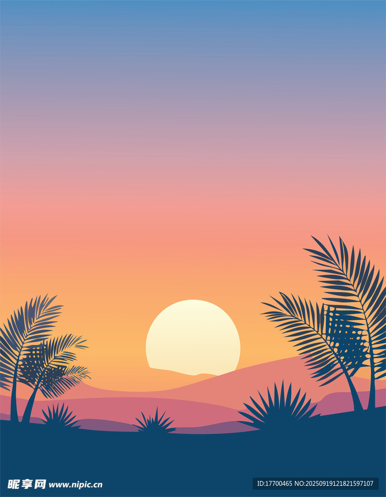 夕阳插图