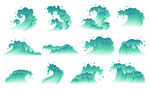 海浪图案