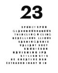 数字23的创意字体设计