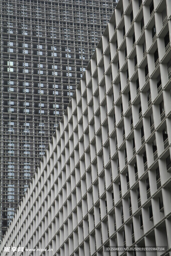 几何纹理墙面建筑特写