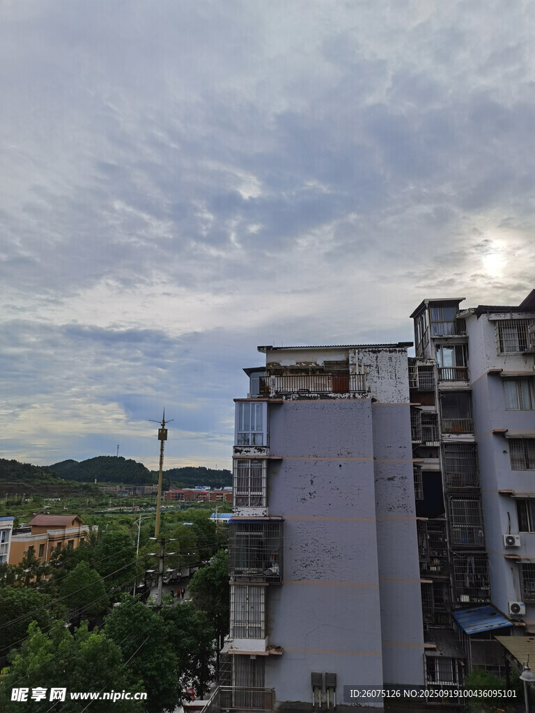 城市楼房与天空景观