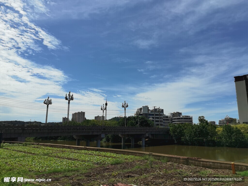户外田园风光与风车景观