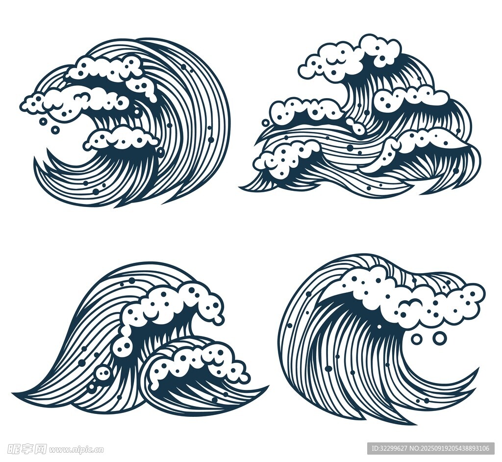海浪图案