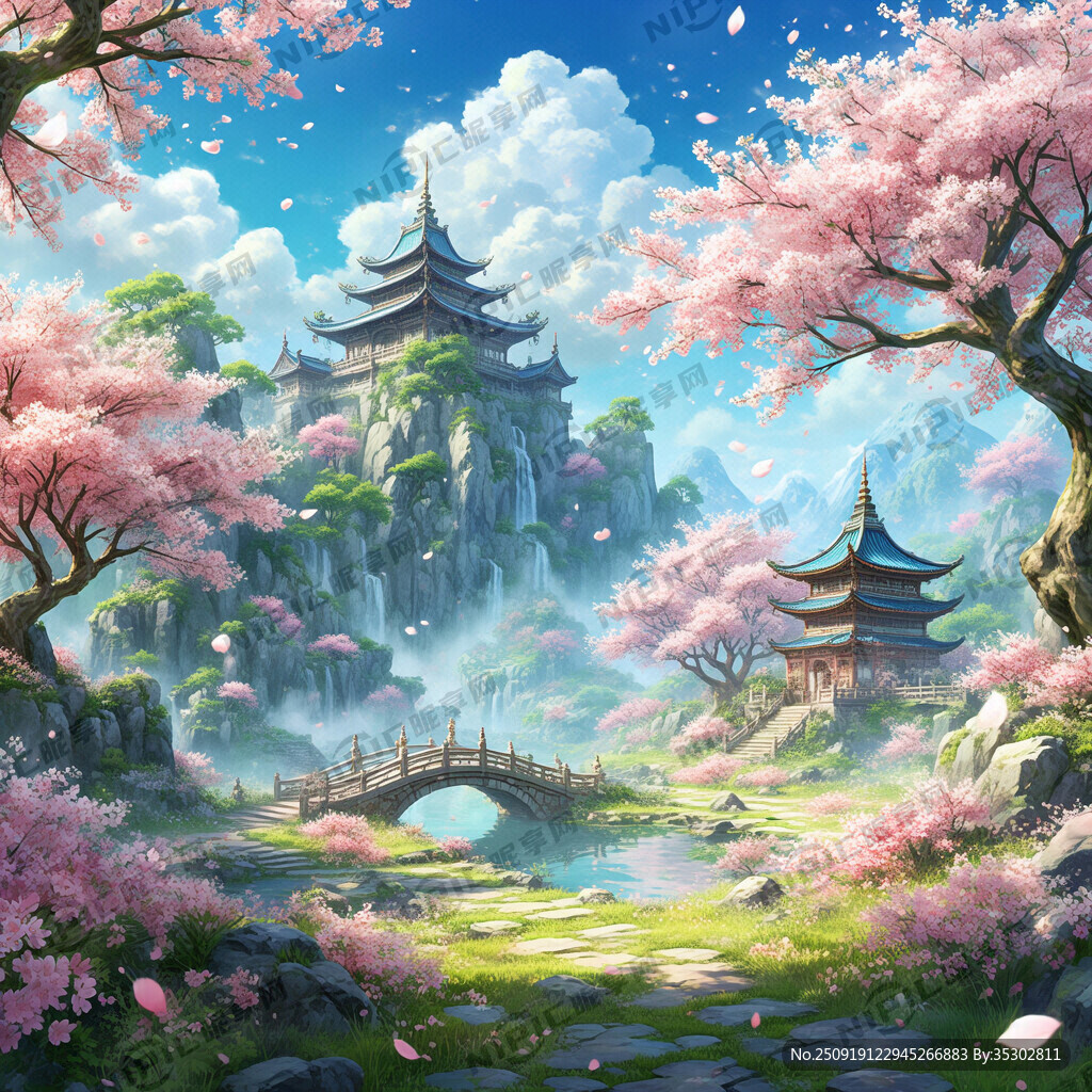 游戏梦幻唯美新中式风景 超高清
